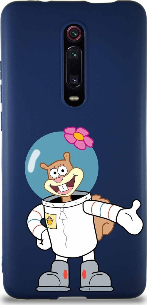 Xiaomi Mi 9T Pro Soft Premier Kapak Sandy Tasarımlı Silikon Kılıf - Lacivert