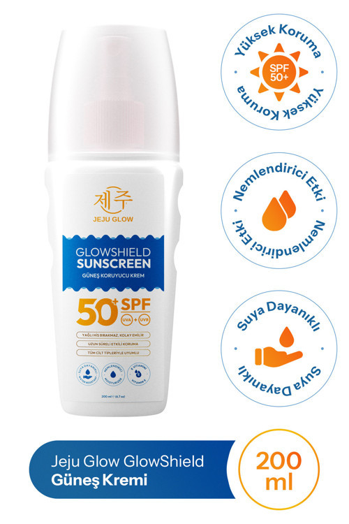 Glowshield Spf 50 Güneş Losyonu – Yüz Ve Vücut – Geniş Spektrum Koruma - Nemlendirici Formül 200 Ml