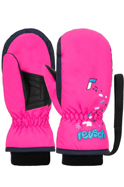 Mitten Koyu Pembe Çocuk Kayak Eldiveni