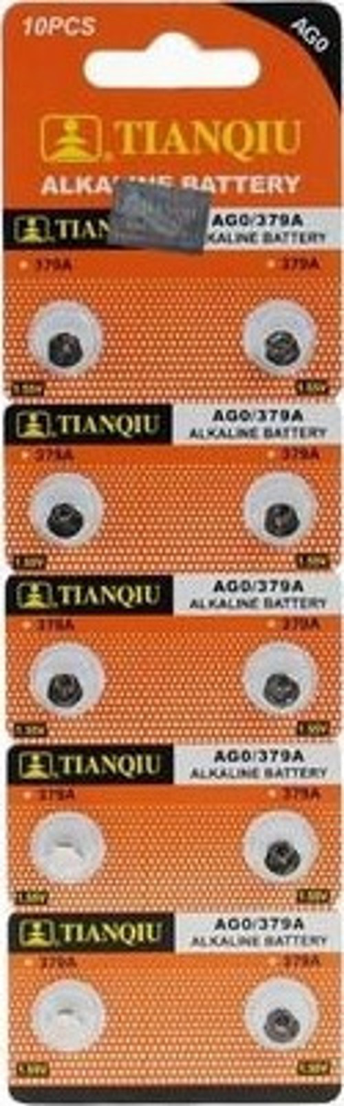 TIANQIU AG0 LR69/LR521/379 Alkalin 10'lu Düğme Pil