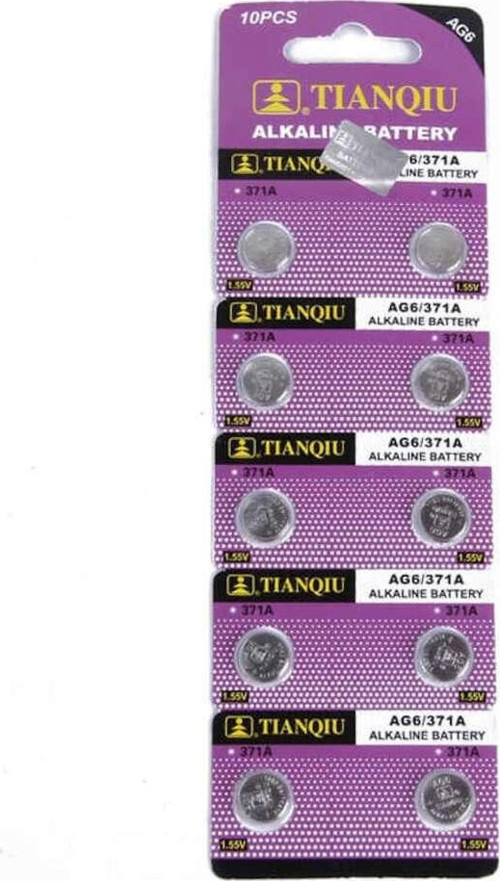 TIANQIU AG6 LR920/371 Alkalin 10'lu Düğme Pil