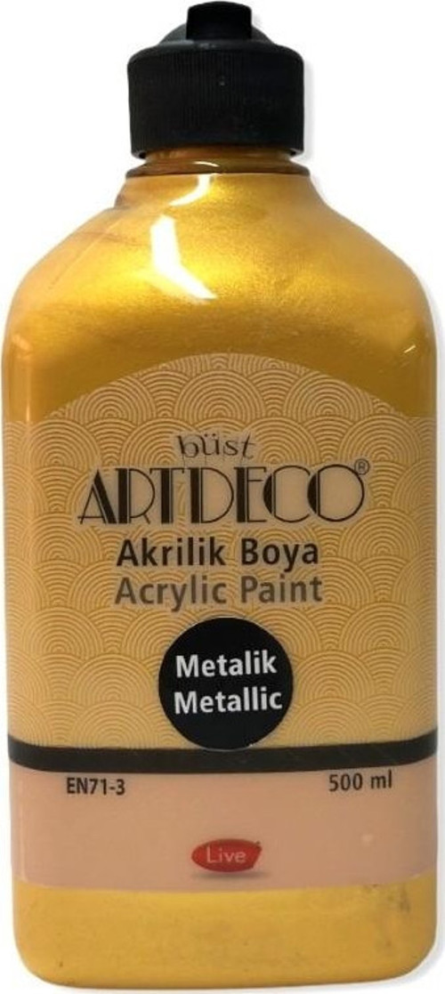 Akrilik Boya Metalik 500 ml Altın 3721