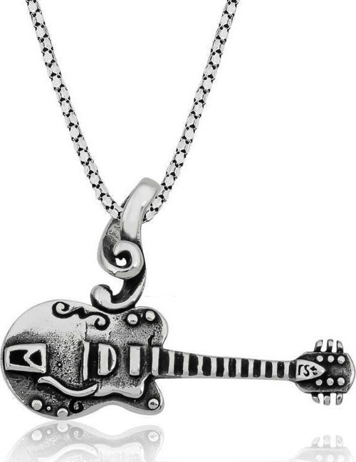 925 Ayar Gümüş Gitar Gümüş Kolye