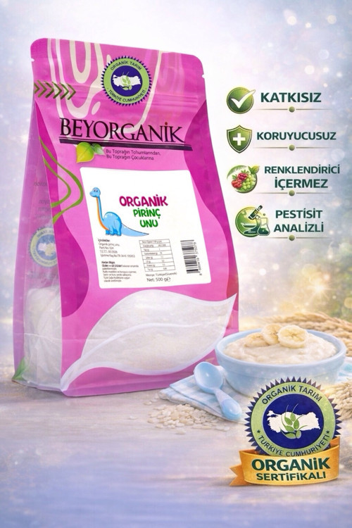 ORGANİK Pirinç Unu 500gr (PESTİSİT ve AFLATOKSİN ANALİZLİ)