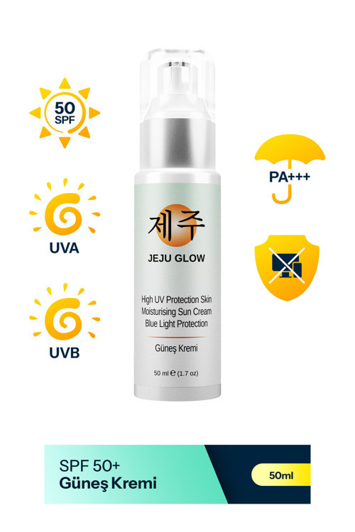 Yüksek Koruma Faktörlü Güneş Kremi Spf 50 - Blue Light - C Vitamini - Antioksidan Etki 50 Ml