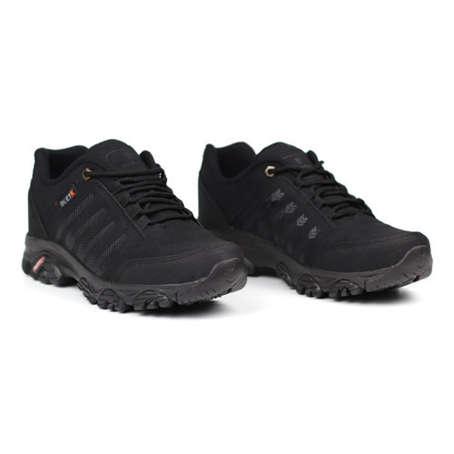 Erkek Siyah Outdoor Trekking Ayakkabı Kaymaz Taban Suya Dayanıklı Hafif Rahat Günlük Yürüyüş ve Dağ Spor Ayakkabısı