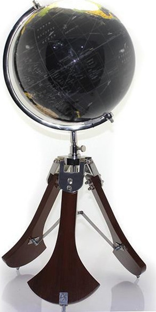 Ahşap Tripod Standlı 360 Derece Dönen Dünya Yerküre Hediyelik