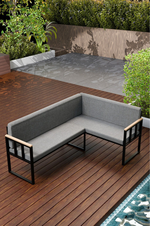 Pare Köşe Takımı Gri (Mutfak,Bahçe,Balkon,Oturma Odası)
