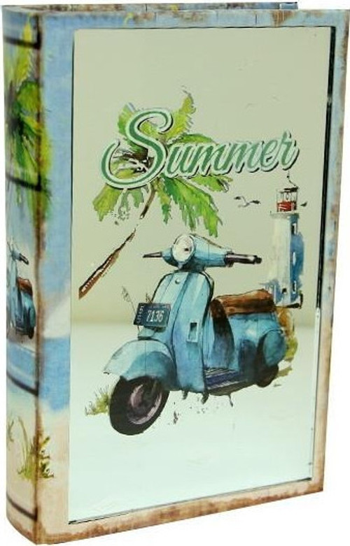 Kutu Kitap Aynalı Scooter Dekoratif Hediyelik