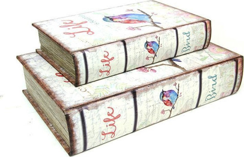 Kutu Kitap Life 2'li Set Dekoratif Hediyelik