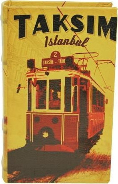 Kutu Kitap Taksim Ahşap Suni Deri Kaplı Dekoratif Hediyelik