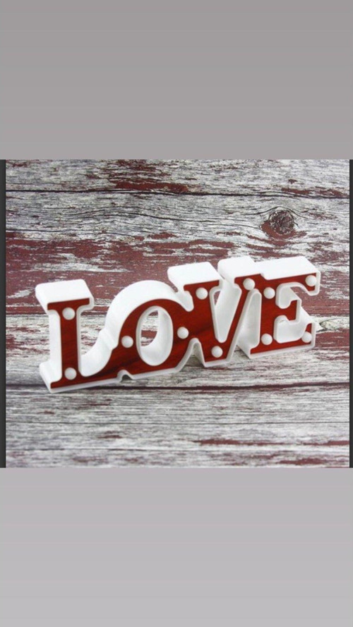 Led Işıklı Love Yazılı Gece Lambası Aydınlatma Dekoratif Hediyelik