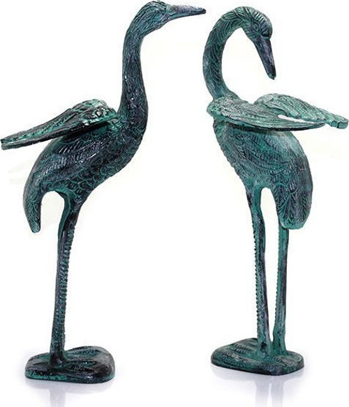 Metal İkili Kuğu Seti 37 Cm Biblo Dekoratif Hediyelik