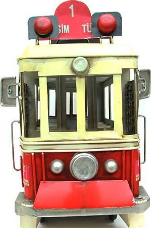 Metal Taksim Tramvay Büyük Biblo Dekoratif Hediyelik