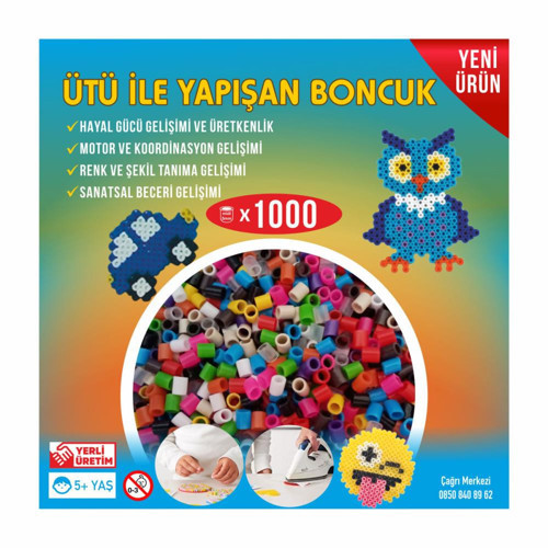 Ütü ile Yapışan Boncuk 5mm 1000'li Renkli