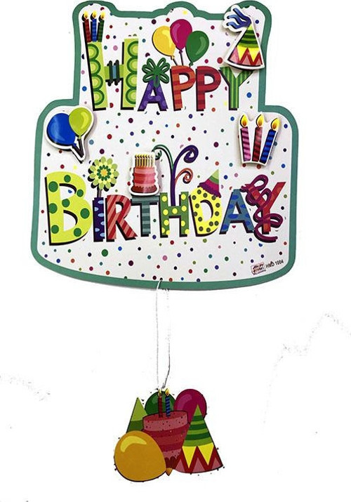 Parti Happy Birthday Yazılı Asmalı 3D Doğum Günü Süslemesi