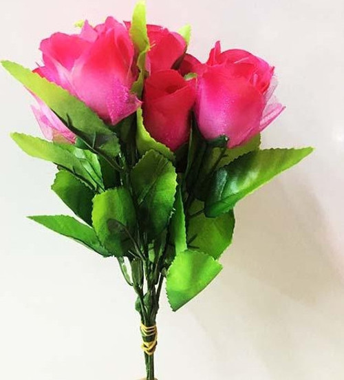 Yapay Plastik Gül 6 Adet 26 cm
