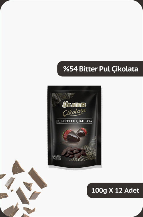 Pul %54 Bitter Çikolata - 100 gram - 12 Adet