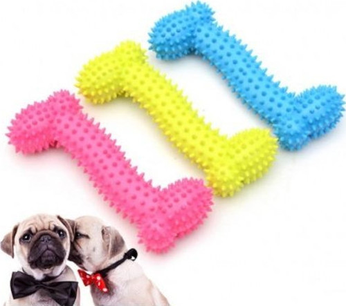 Evcil Hayvan Köpek Kemik Şeklinde Slikon Diş Kaşıma Isırma