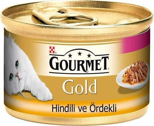 Gold Çifte Lezzet Hindi ve Ördekli Kedi Konservesi 85 gr 5 adet