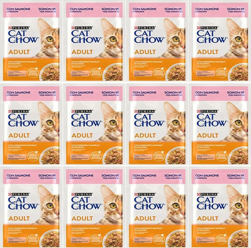 Cat Chow Somonlu Yetişkin Kedi Konserve Maması 85 Gr*12 Adet