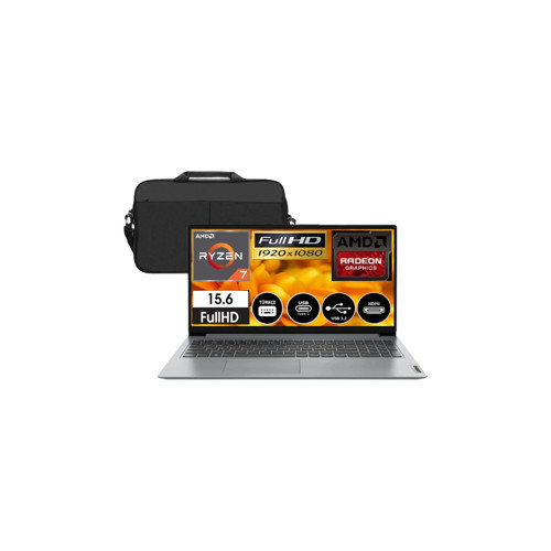 Ideapad 1 Amd Ryzen 7 5700U 8gb Ram 256GB SSD 15.6" Fullhd Freedos Taşınabilir Bilgisayar 82R400F1TR + Çanta Hediye Sery