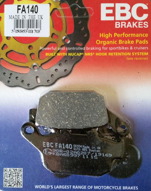 Fa140 1990-2003 Honda XRV 750 Africa Twin Uyumlu Arka Fren Balatası (Abs siz) Organik Balata