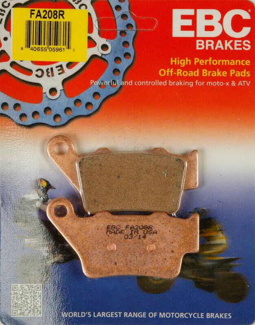 Fa208R 1994-2003 KTM 125 SX Uyumlu Arka Fren Balatası Sinterli Balata