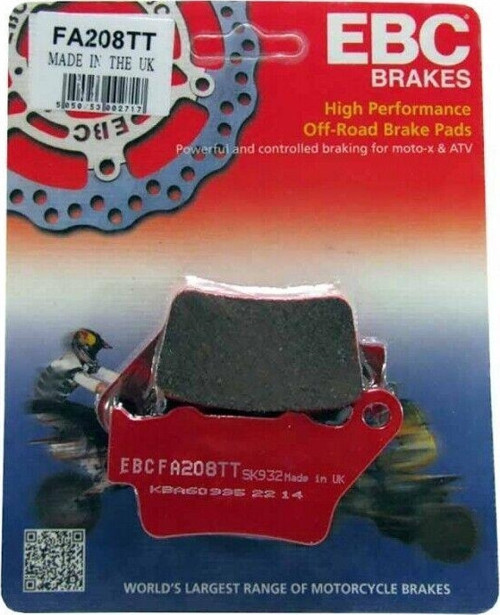 Fa208Tt 1995-2003 KTM 250 EXC Uyumlu Arka Fren Balatası Karbon Balata