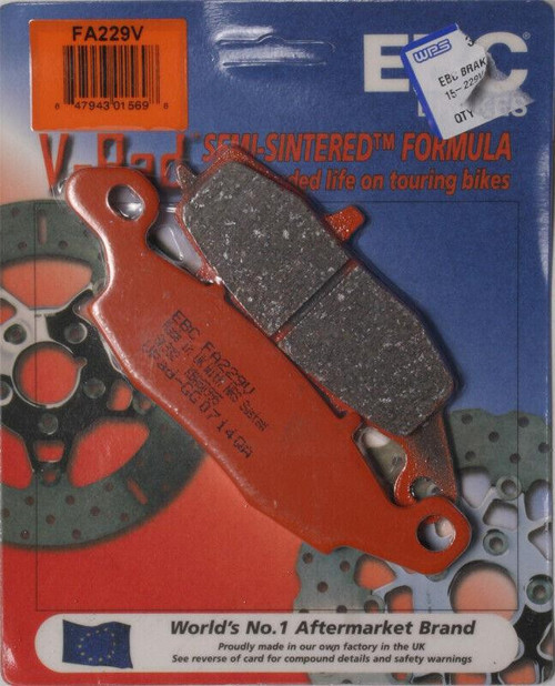 Fa229V 2006-2021 Kawasaki VN 900 Uyumlu Ön Fren Balatası Yarı Sinterli Balata