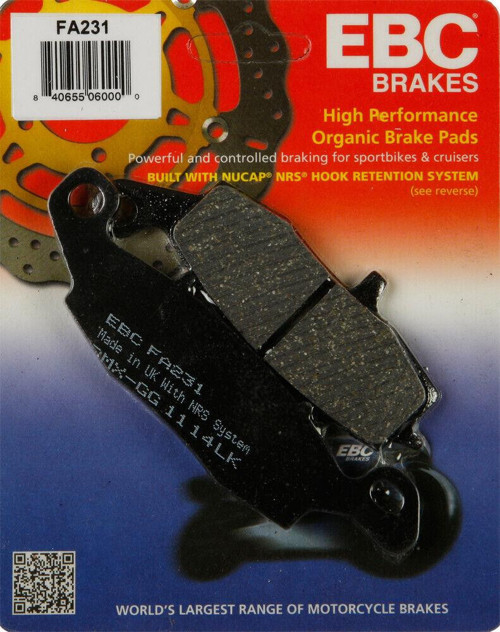 Fa231 2011-2016 Kawasaki W 800 Uyumlu Ön Fren Balatası Organik Balata