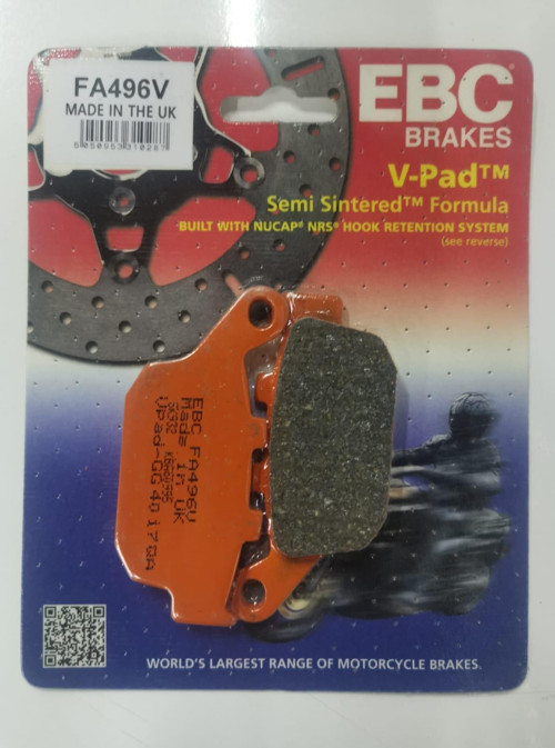 Fa496V 2014-2018 Honda CB 650 F Uyumlu Arka Fren Balatası Yarı Sinterli Balata