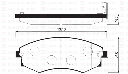 ÖN FREN BALATA HYUNDAI SONATA 1.8L 2.0L 1988-1996 / ELANTRA 1.6L 1.8L 2.0L 1990-2000 /NISSAN ALTIMA 2.0L CA20 A31 1989-1994 5810138A40 581012DA20 WVA21725