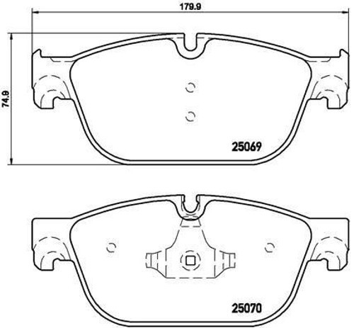 ÖN FREN BALATASI PEUGEOT P407 2004-2010 P508 2010-2018 C5 2008-2014 C6 2009-2012 DS5 2009-2015 180MM 4254 73 1610104080 1611839380