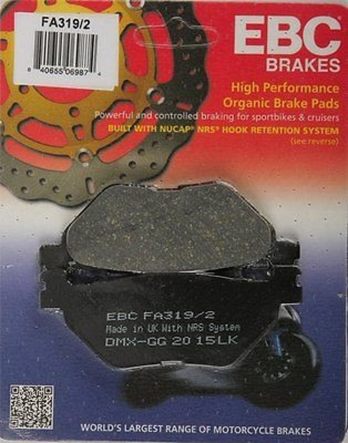 Yamaha Xvs 1300 A Arka Fren Balatası Ebc Fa319/2 Balata