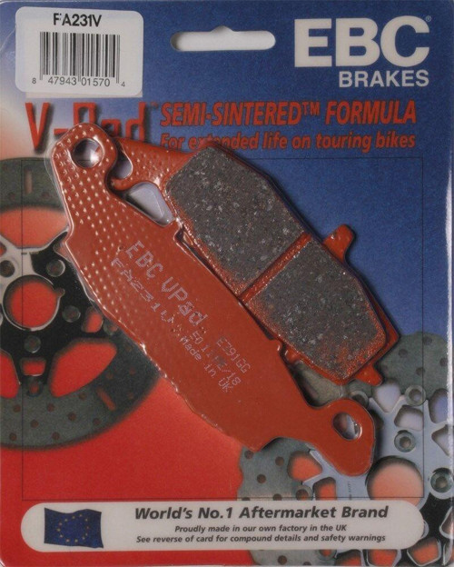 Fa231V 2007-2021 Kawasaki VN 900 Custom Special Uyumlu Arka Fren Balatası Yarı Sinterli Balata
