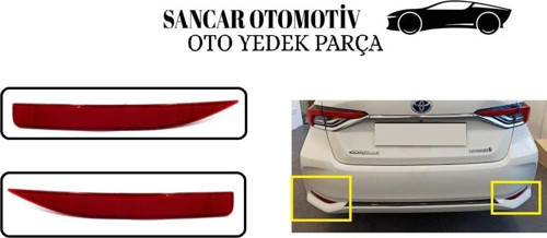 Tampon Reflektörü Corolla 2019-2021 Arka Sol/Sağ Takım 2 Adet