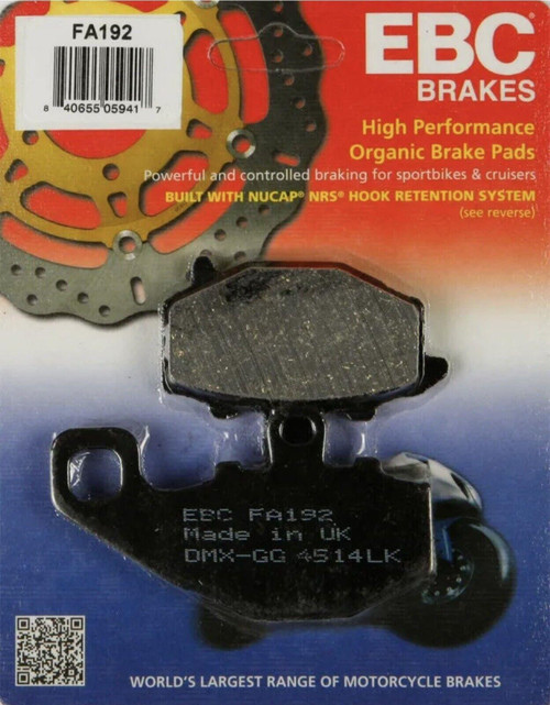 Fa192 2003-2006 Kawasaki Z 1000 Uyumlu Arka Fren Balatası Organik Balata