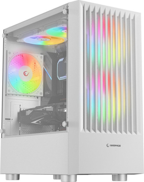 Lyra Mesh Temperli Camlı Beyaz 3* 12Cm Rgb Fan M-Atx Mini-T Gaming Oyuncu Kasası