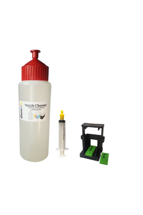 Canon (Pg 545 Cl 546) Uyumlu Tıkalı Kartuş Mürekkep Temizleme Solüsyonu 500Ml+Vakum Aparatı