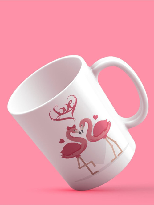 Love Flamingolar Tasarım Baskılı Kupa