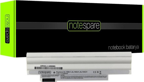 Acer LC.BTP0A.019, LC.BTP0P.010 Uyumlu Notebook Batarya Pil Beyaz