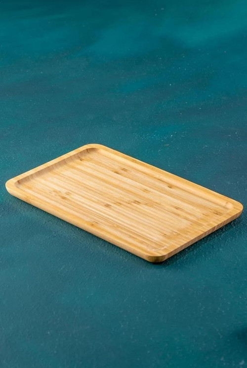 Bambu Dikdörtgen Sunum Tabağı 28 Cm Kahverengi - ACR-033/24