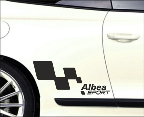 Fiat Albea Kapı Yanı Sport Yazıları Sağ sol 2 Adet Siyah