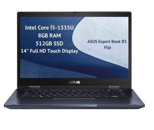 ExpertBook B3 Flip 2in1 B3402FVA-I58512B2D i5 1335U 8GB 512GB SSD 14" Dokunmatik FreeDos+Pen