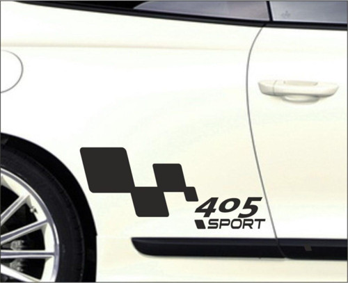 Peugeot 405 Uyumlu Kapı Yanı Sport Yazıları Sağ sol 2 Adet Siyah
