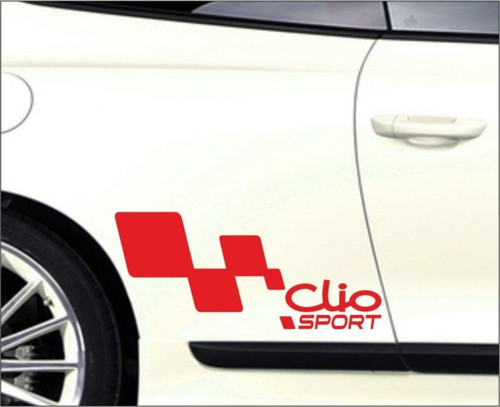 Renault Clio Kapı Yanı Sport Yazıları Sağ sol 2 Adet Kırmızı