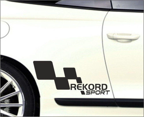 Opel Record Kapı Yanı Sport Yazıları Sağ sol 2 Adet Siyah