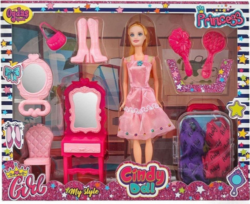 Cindy Doll Makyaj Masalı Bavullu Bebek OYD-04-02454