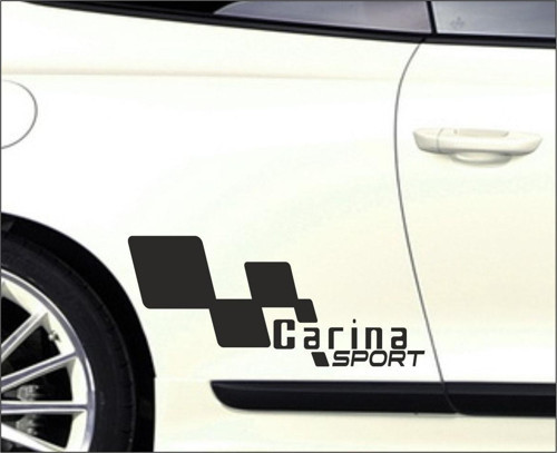 Toyota Carina Kapı Yanı Sport Yazıları Sağ sol 2 Adet Siyah
